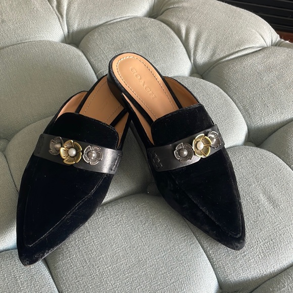 Coach Shoes - Coach Nova Slide Velvet Mules